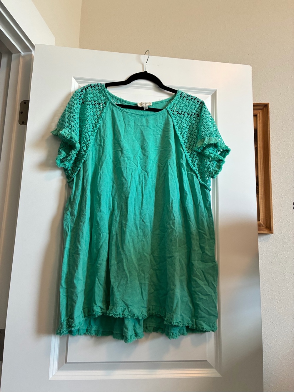 Umgee Teal Raglan Sleeve Tunic